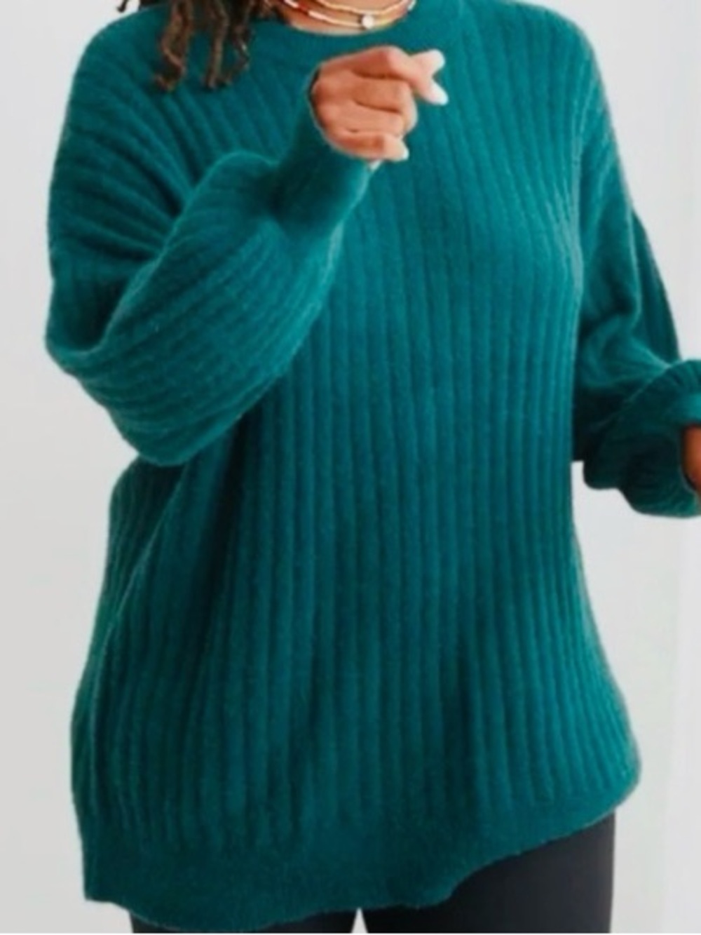 Aerie Buttercream Sweater Size Small Green Oversized Soft Fuzzy Comfy